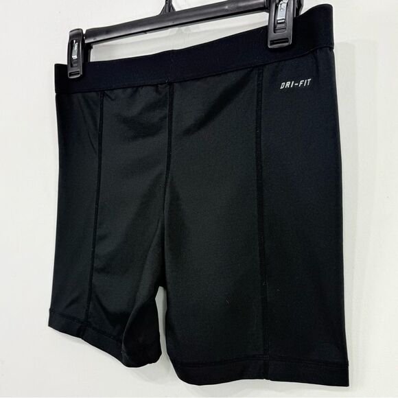 Nike Pro Black White Logo Athletic Bootie Shorts - Picture 5 of 14